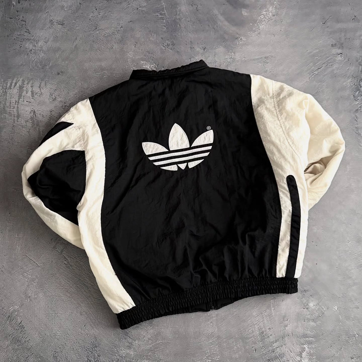 Black & White Quilted Windbreaker Jacket