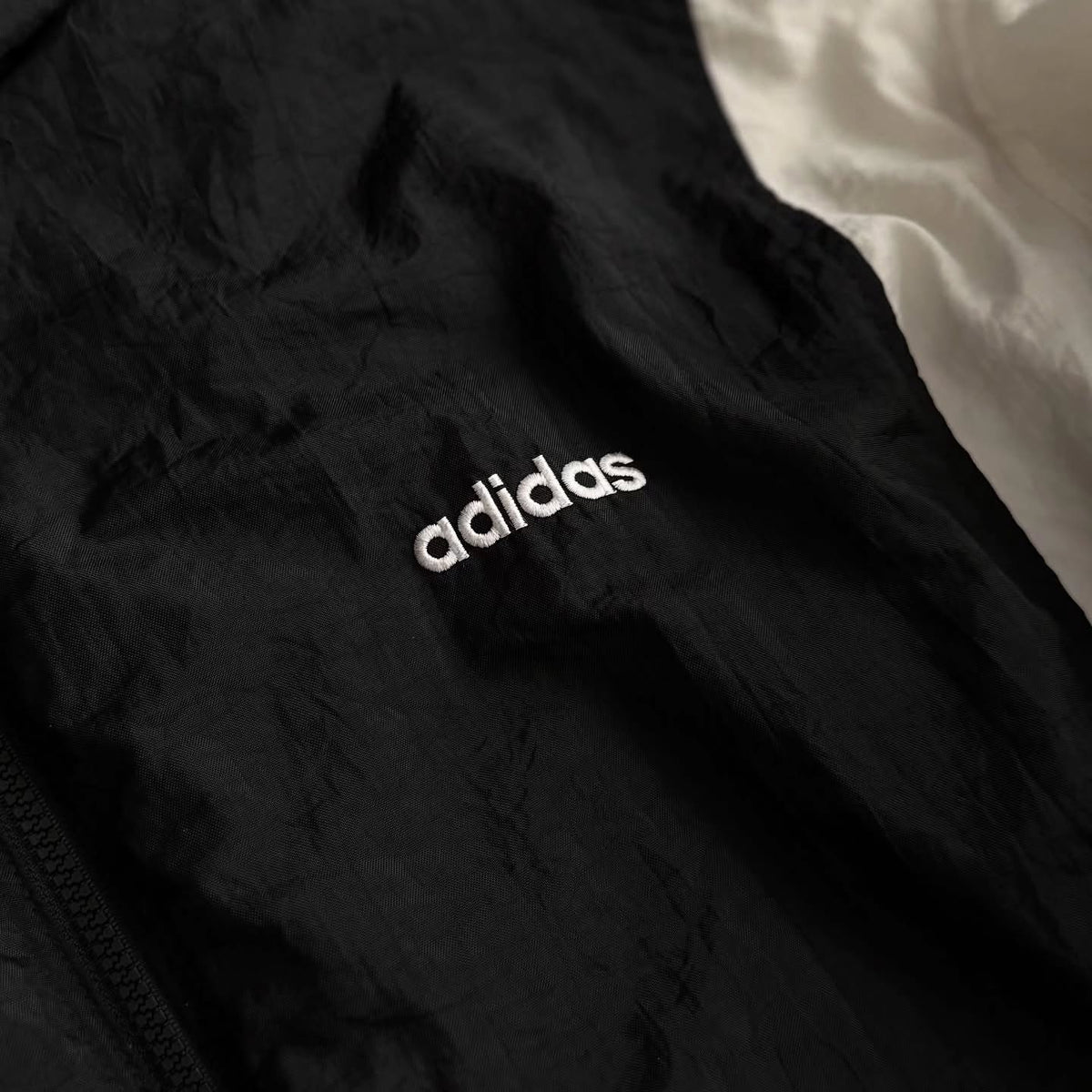 Black & White Quilted Windbreaker Jacket