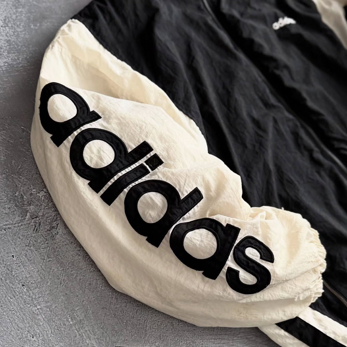 Black & White Quilted Windbreaker Jacket
