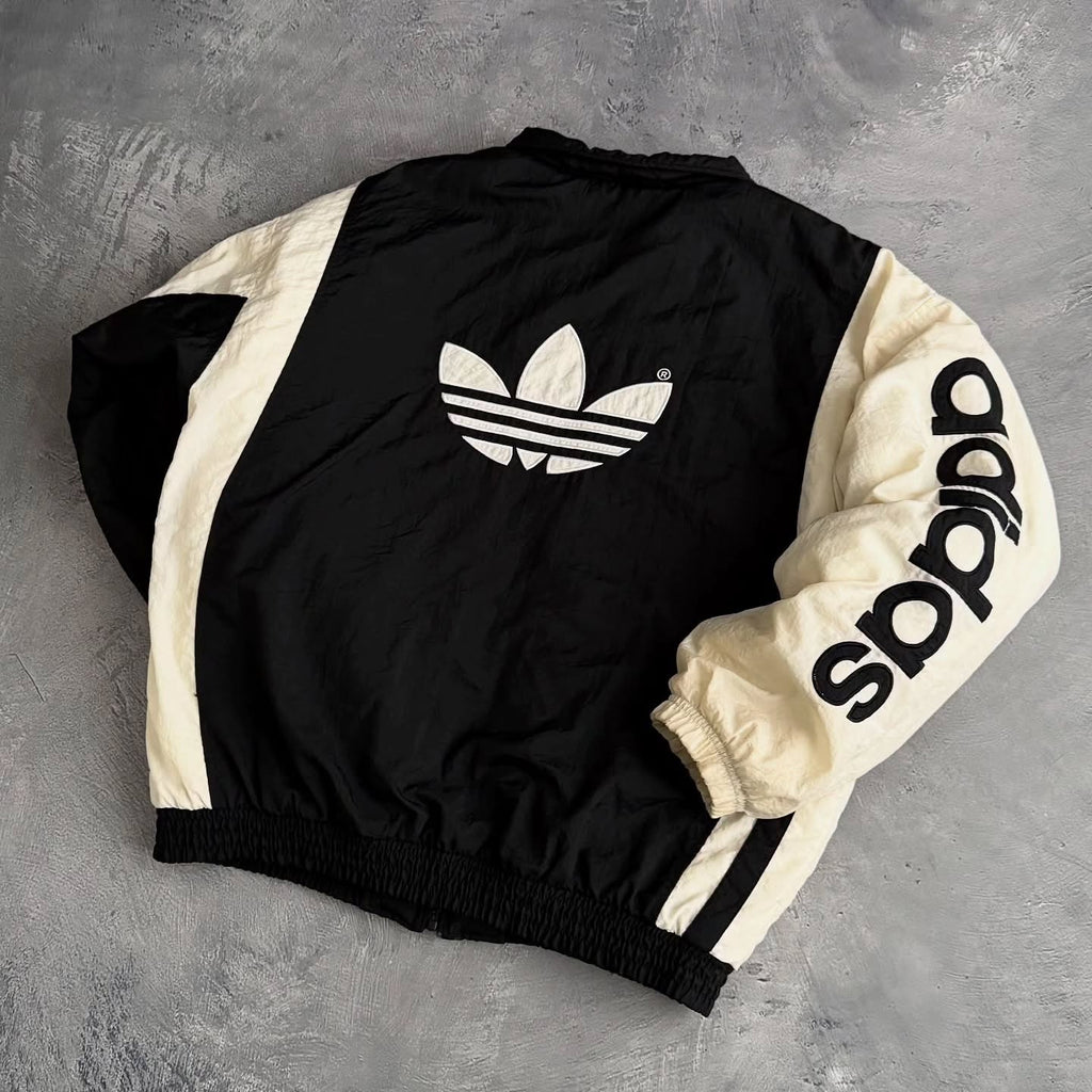 Black & White Quilted Windbreaker Jacket