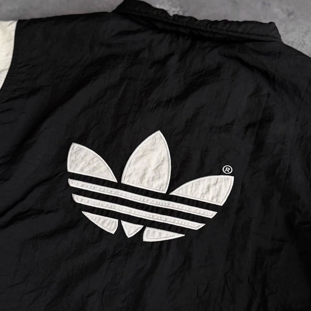 Black & White Quilted Windbreaker Jacket