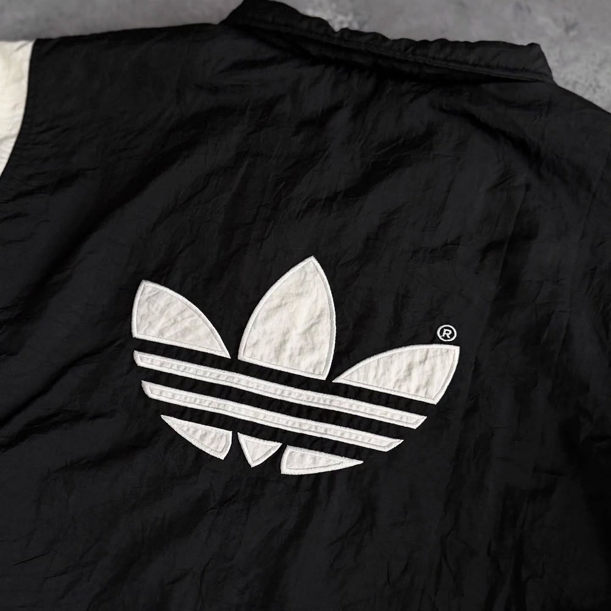 Black & White Quilted Windbreaker Jacket