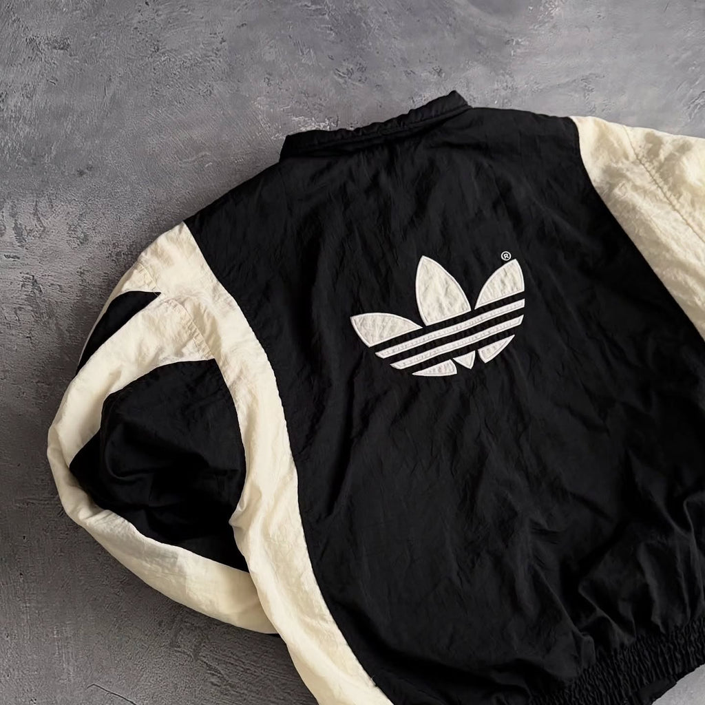 Black & White Quilted Windbreaker Jacket