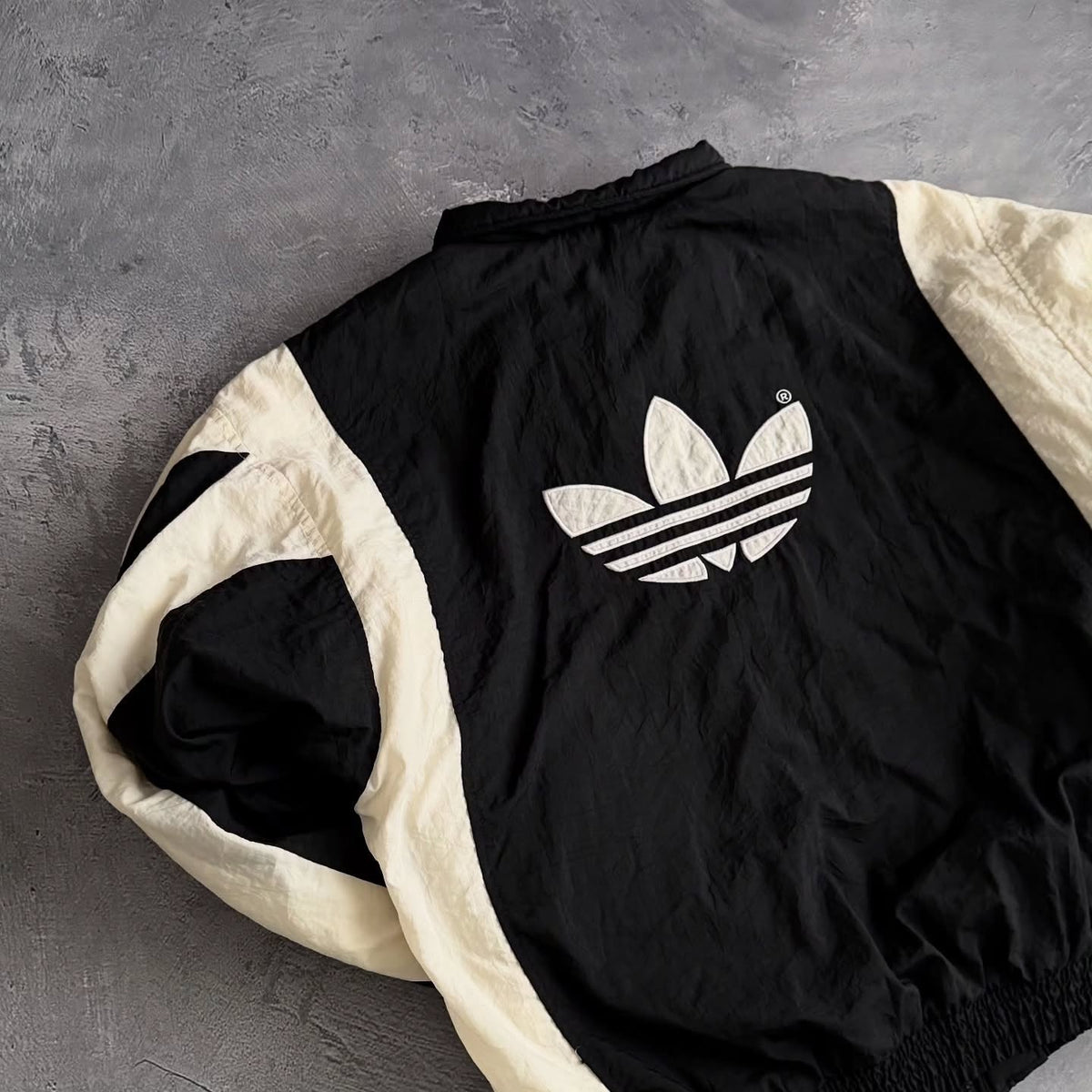 Black & White Quilted Windbreaker Jacket