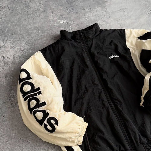 Black & White Quilted Windbreaker Jacket