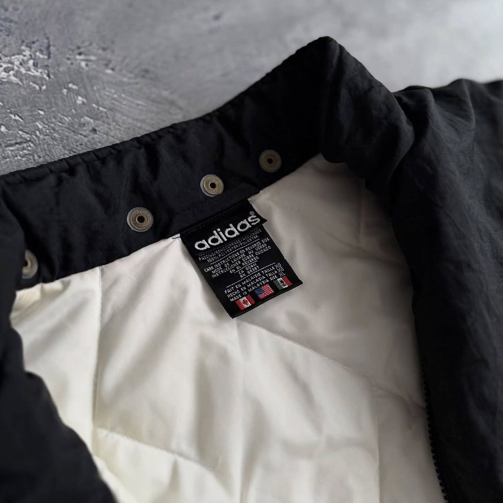 Black & White Quilted Windbreaker Jacket