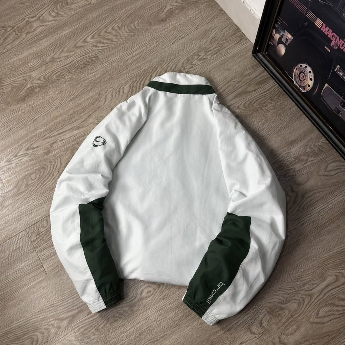 Brazil Retro White Windbreaker