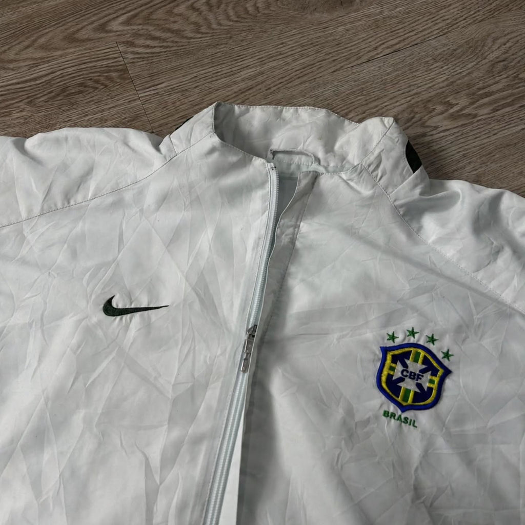 Brazil Retro White Windbreaker