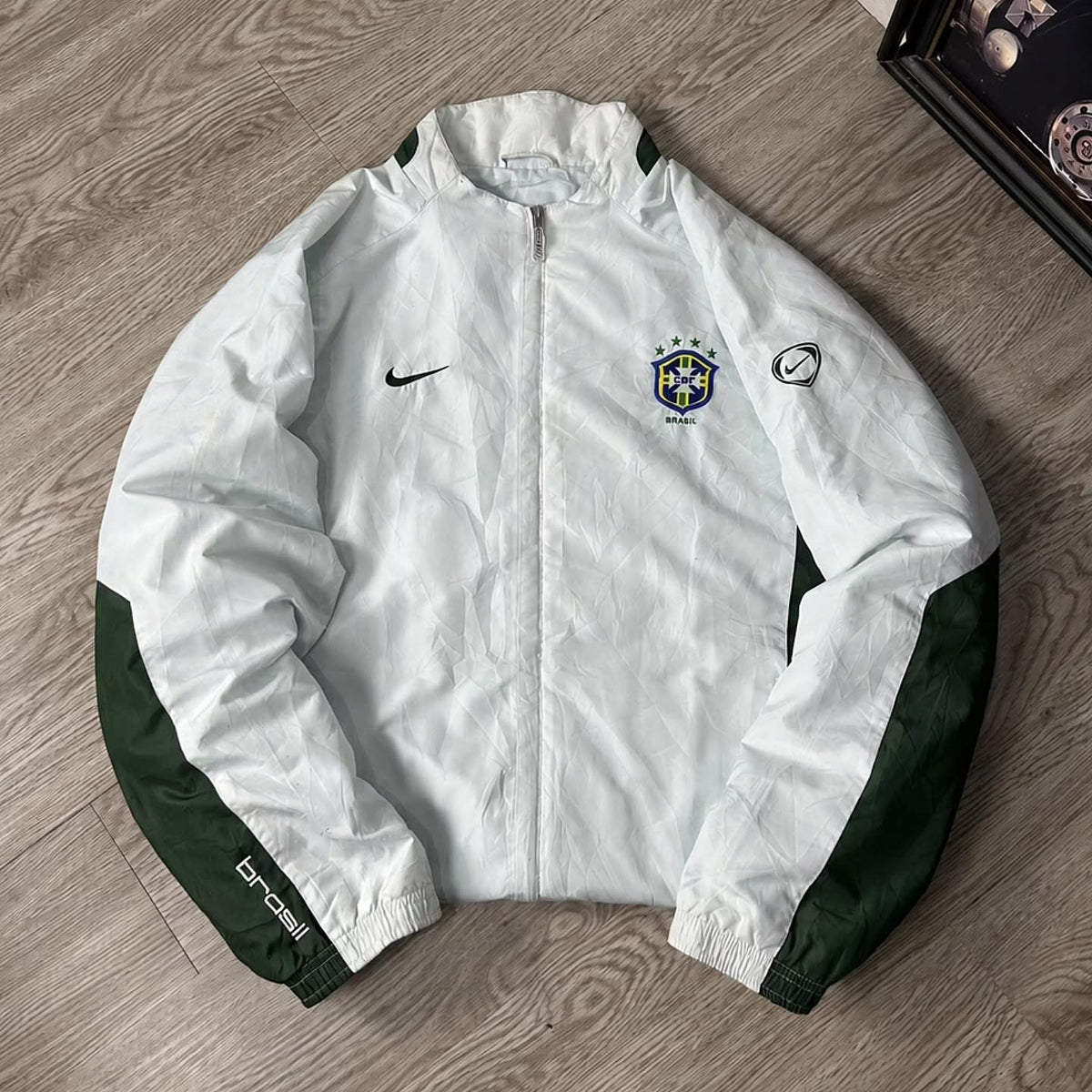 Brazil Retro White Windbreaker