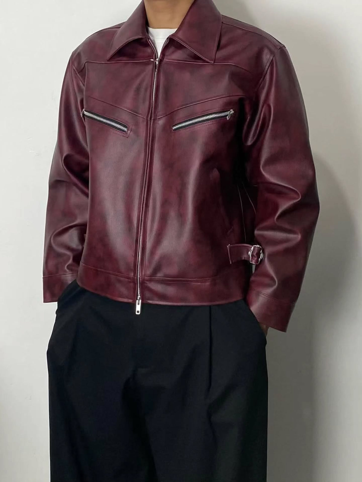 Burgundy Leather Jacket