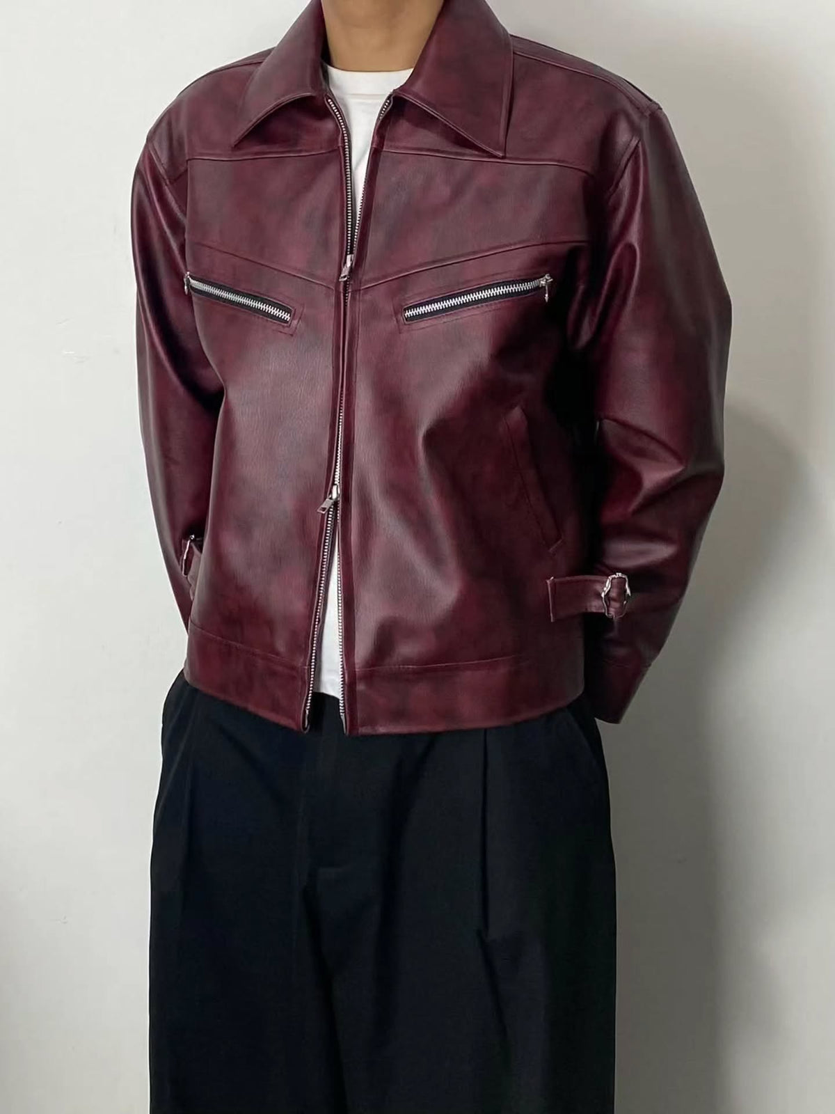 Burgundy Leather Jacket
