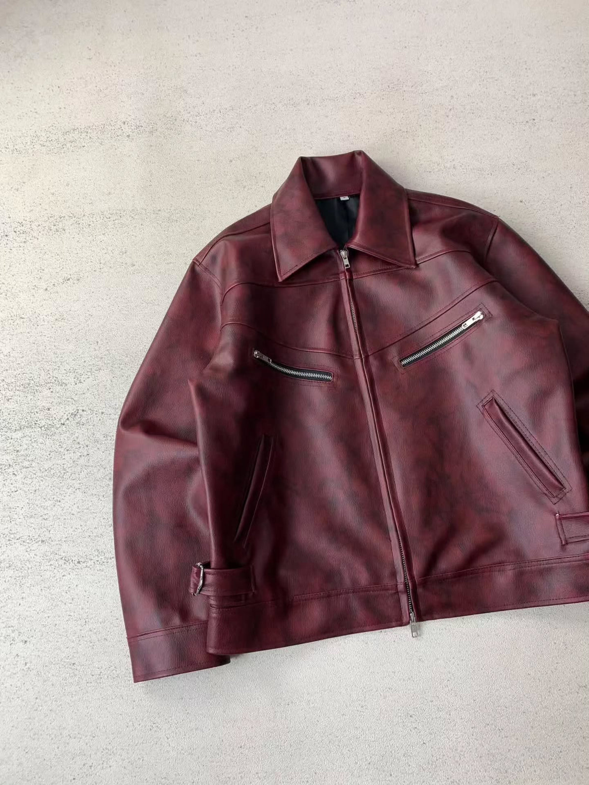 Burgundy Leather Jacket