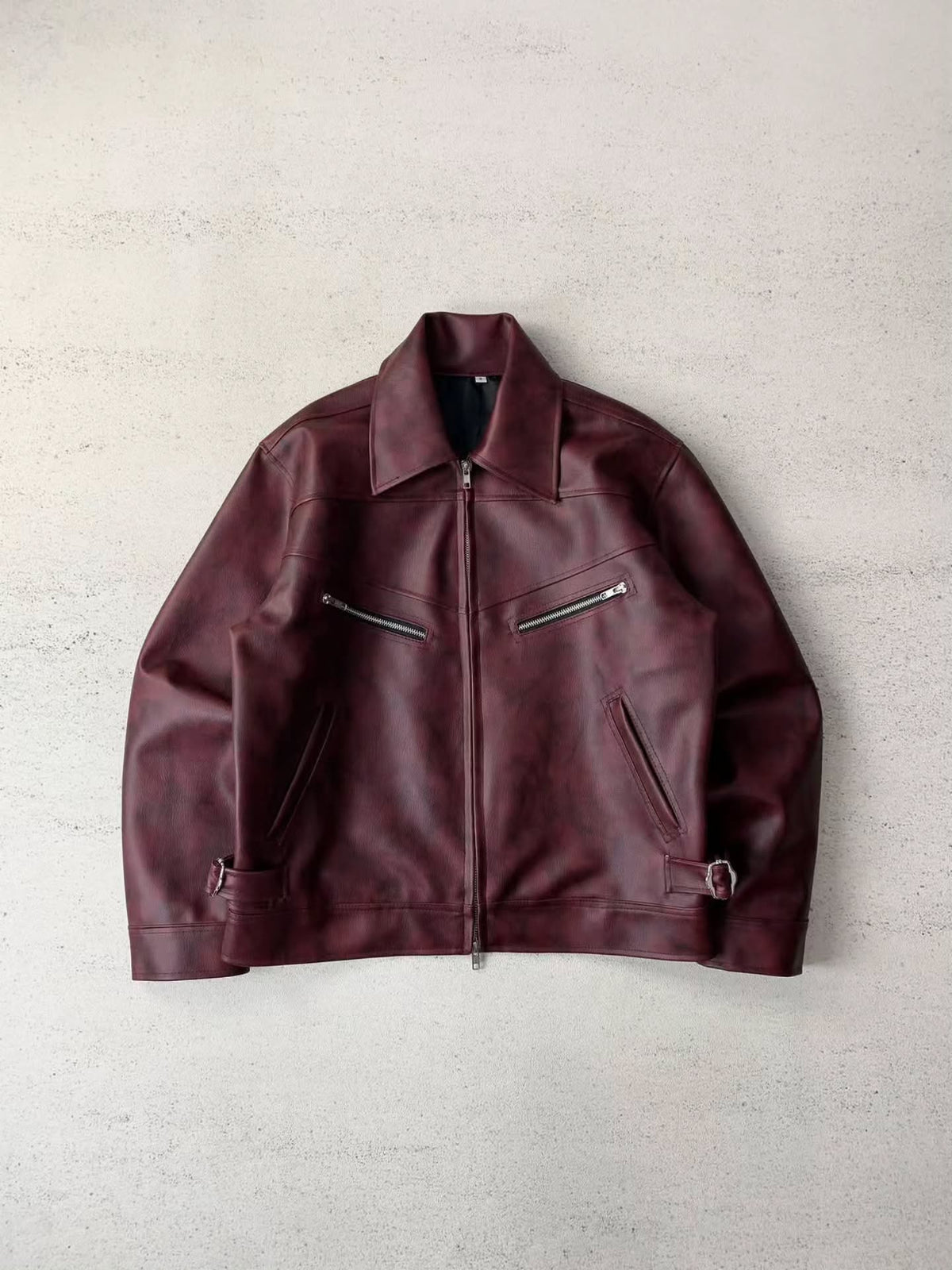 Burgundy Leather Jacket