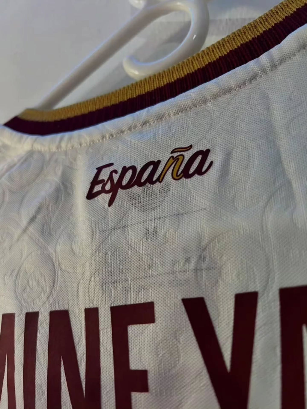 A retro-style Spain national football (soccer) team jersey