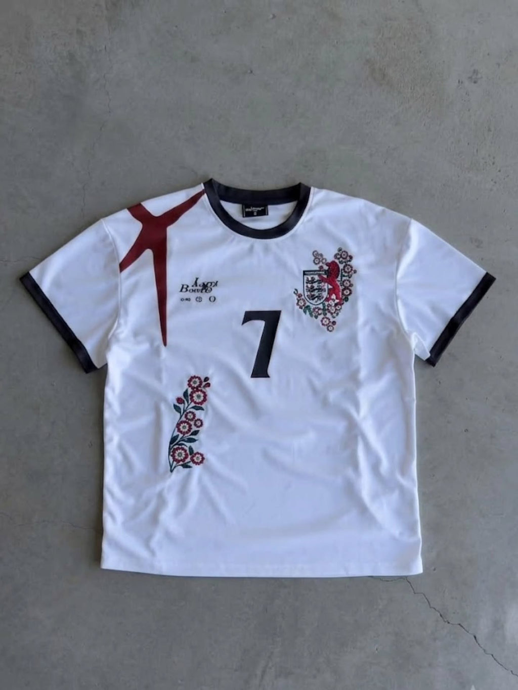 Thread worked jerasey's .collection of six short-sleeve, soccer-jersey-style athletic shirts