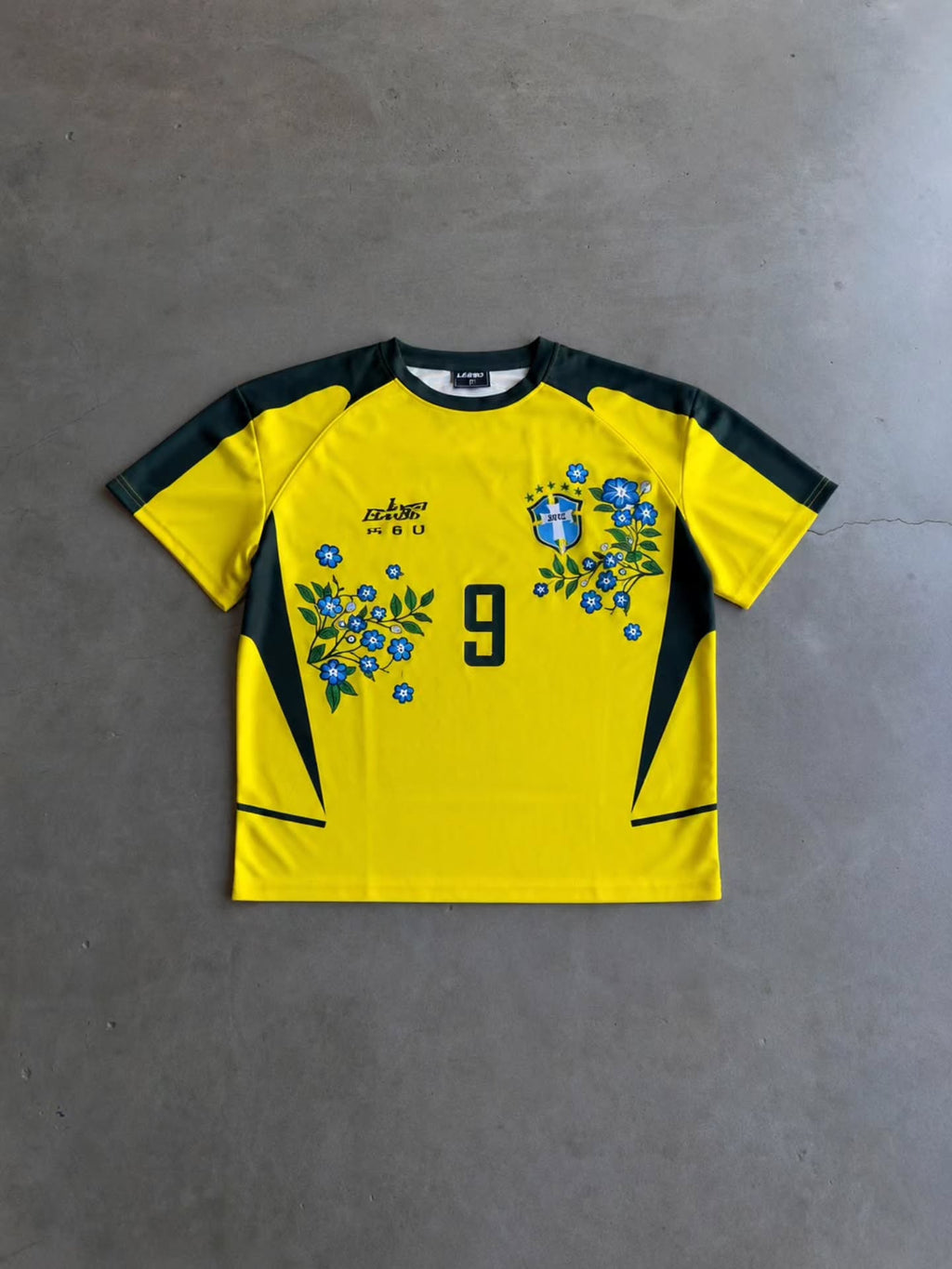 Thread worked jerasey's .collection of six short-sleeve, soccer-jersey-style athletic shirts