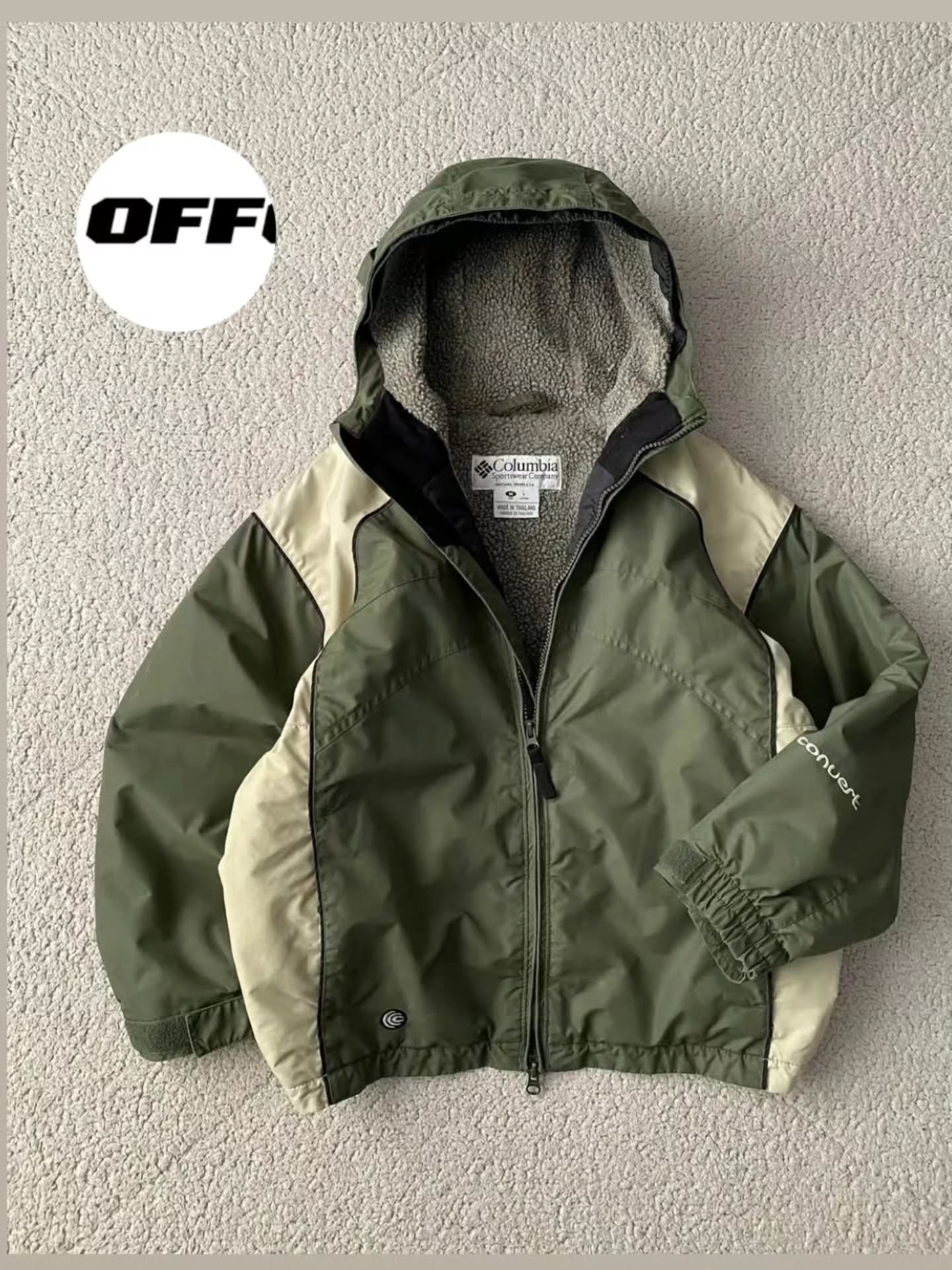 VINTAGE COLUMBIA CONVERT Fleece-Lined Outdoor Jacket