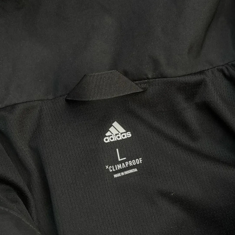 Vintage Adidas Performance Full-Zip Technical Windbreaker Jacket – Matte Black